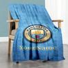 Manchester City Customize Text Blanket Cozy Customizable Blanket Ultra-Soft Great for Office Chair Living Room Home Decor Bedding