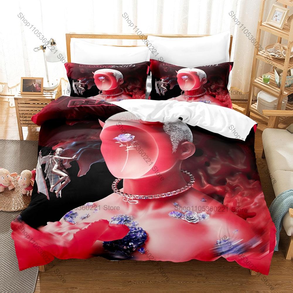 Vintage Smoke Chase Atlantic Group Poster HD Print 3 Piece Bedding Set Duvet Cover + 2 Pillowcases Dark Pop Music Lovers Gift