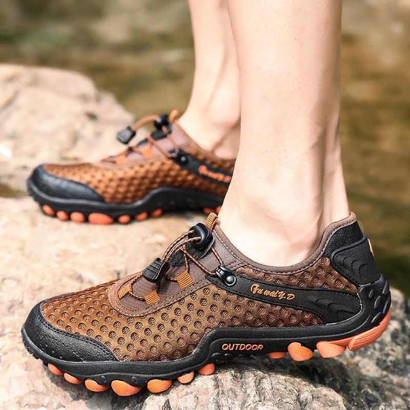 Large size breathable wading shoes sports casual running shoes mesh mountaineering breathable shoes