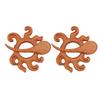 2pcs Multifunctional Wooden Brooch Pin Handmade Brown Animal Brooch Pin  For Sweaters