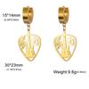 Teamer Vintage Musical Instrument Guitar Note Hoop Earrings Stainless Steel Music Party Rock Punk Pendant Jewelry for Women Girl