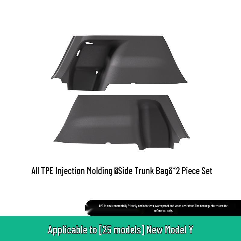 Eco-Friendly TPE Car Floor Mats for 2019-2025 Tesla Model Y, Left/Right Drive.