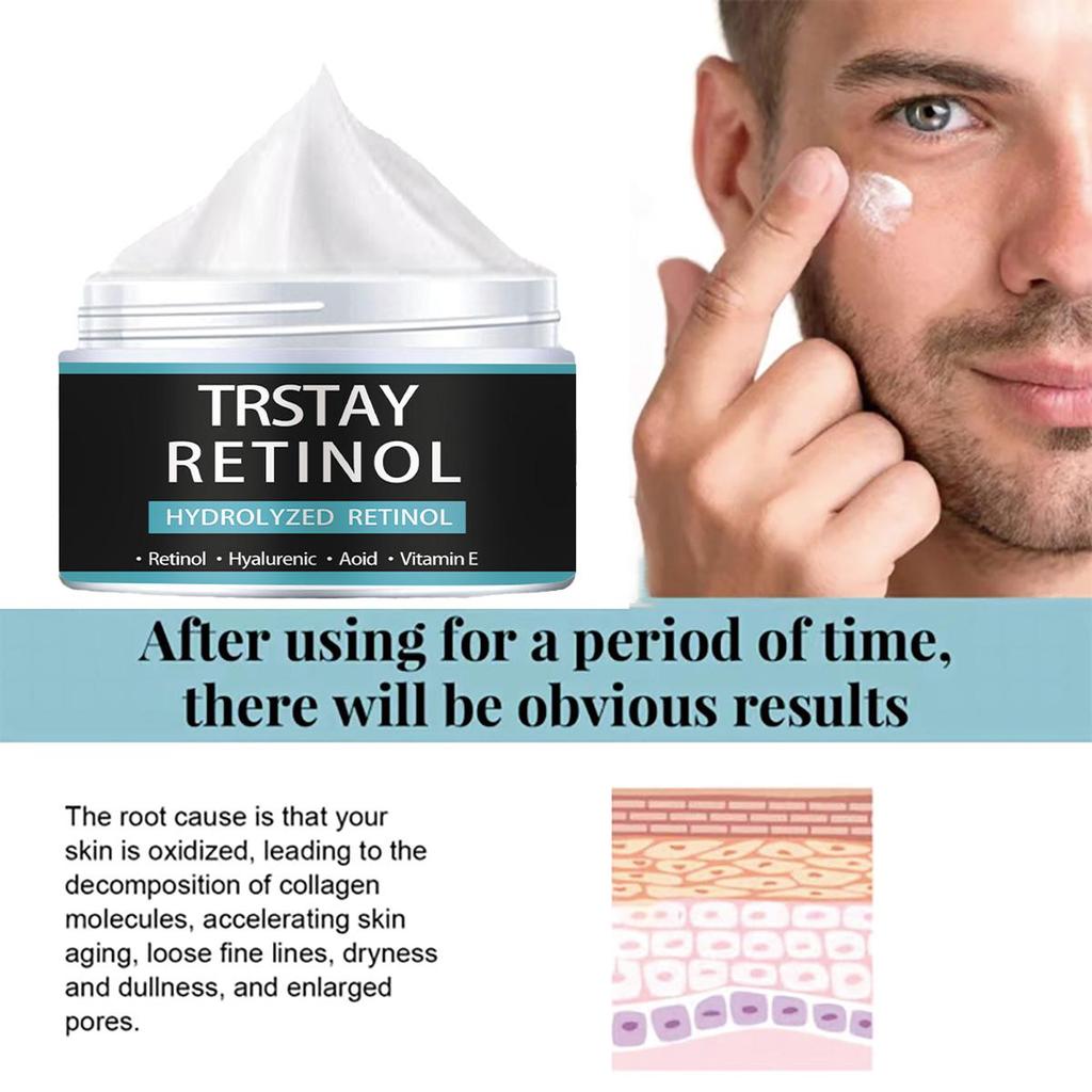 Pánský krém na obličej TRSTAY zpevňuje oční pokožku, vyhlazuje jemné linky kolem očí, redukuje oční váčky a odstraňuje tmavé kruhy