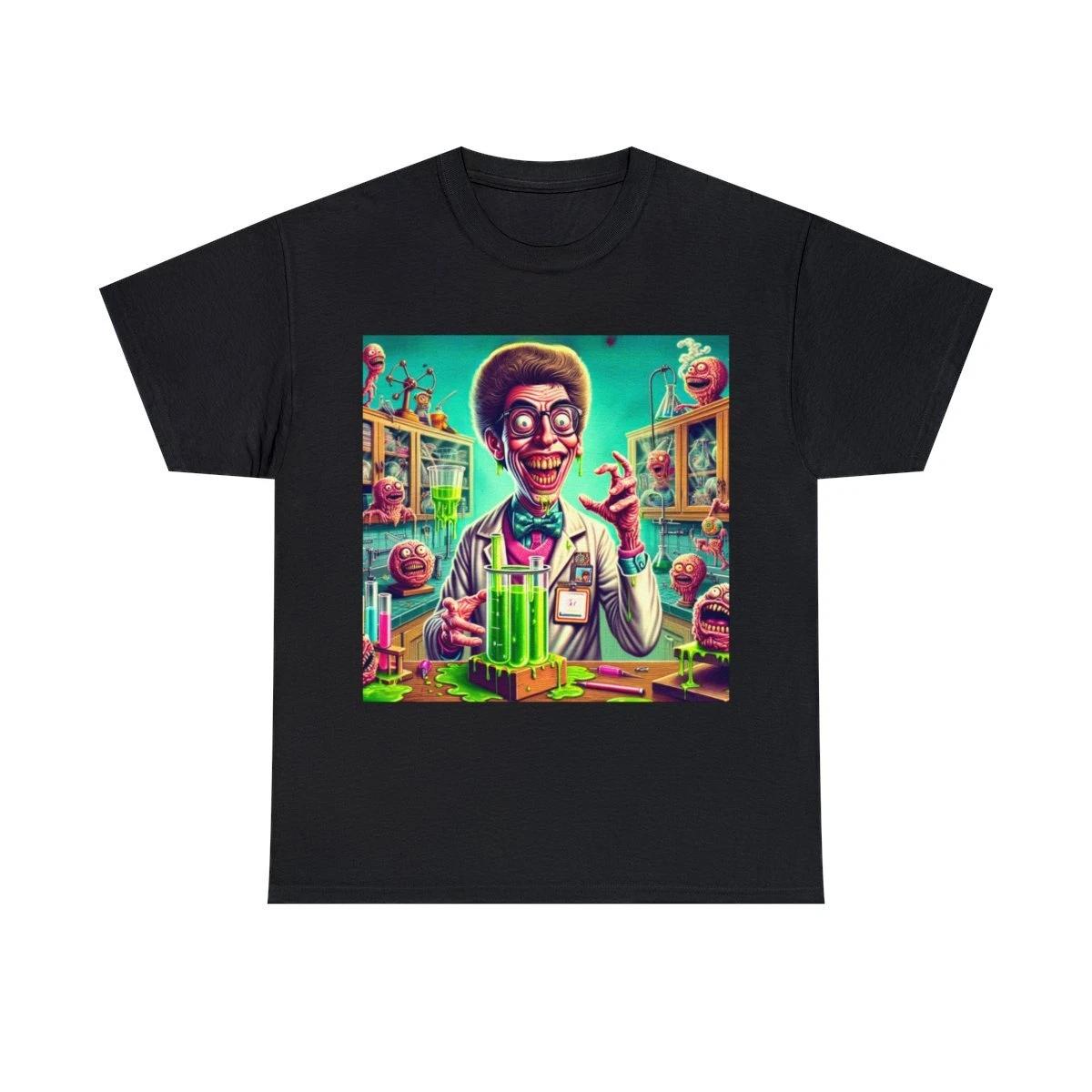Unisex Adult T Shirt Retro Style 80s Cartoon Gross Mad Science Teacher Garbage 3XL