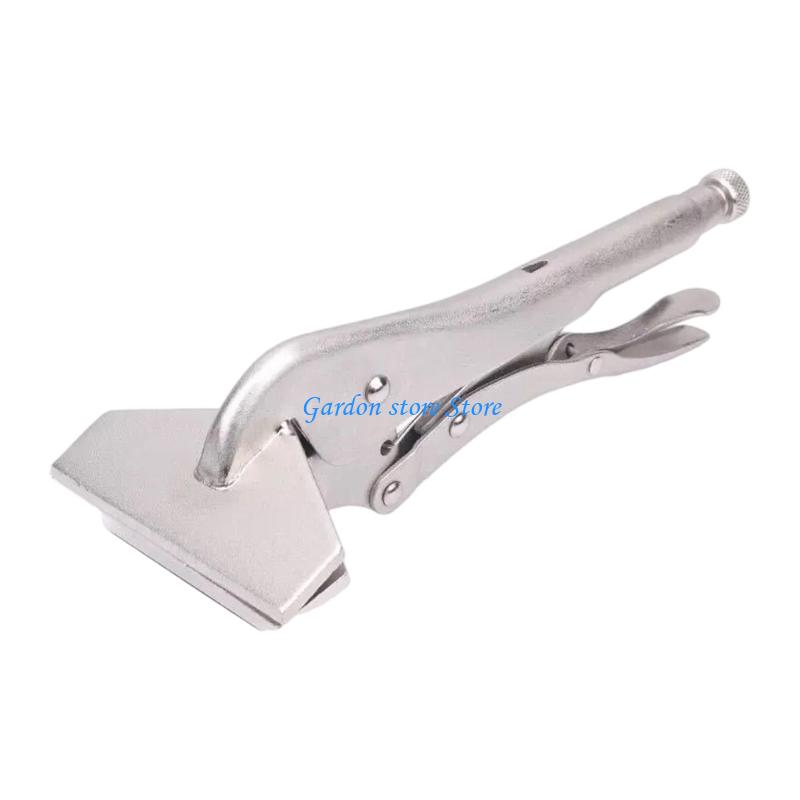 B0KB Adjustable Pressure Locking Clamps Flat Nose Plier Grip For Metalworking Featurings Corrosion Resistant Construction