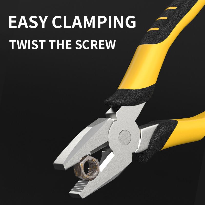 6-Zoll-Drahtzange, gebrochener Draht, scharfe Spitzzange, Schraubstock, Tigerhaut-Griff, Hardware-Handwerkzeuge