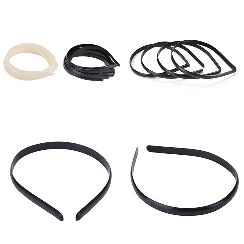 10 Pcs/Set Plastic Hair Band No Teeth Children Hair Accessory Diy Craft 2 Colors