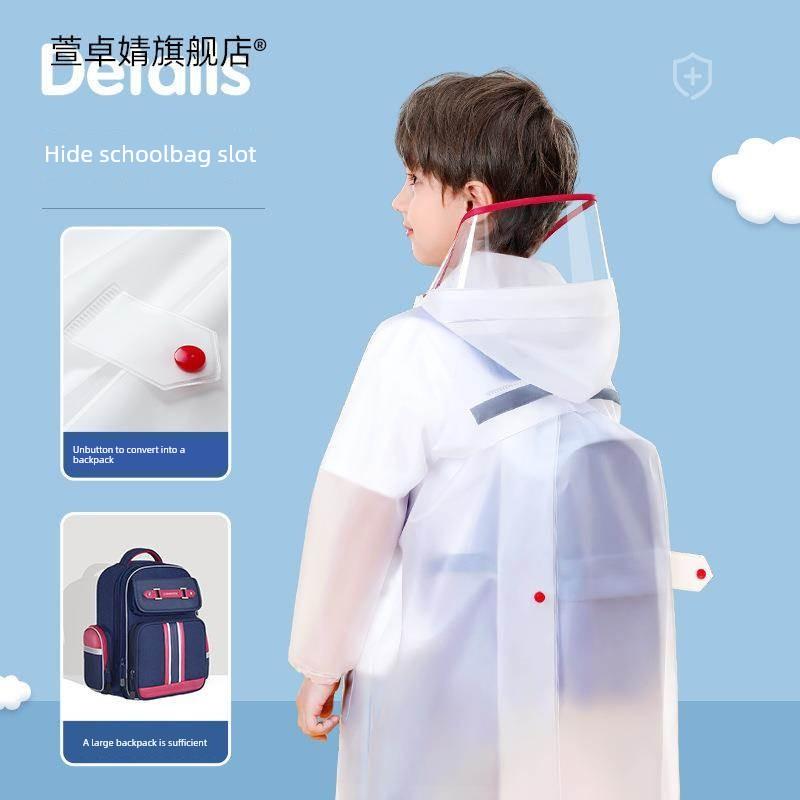 Children's Raincoat Kindergarten Primary School Student Raincoat Children's Schoolbag Eva Thickened Baby Children's Poncho