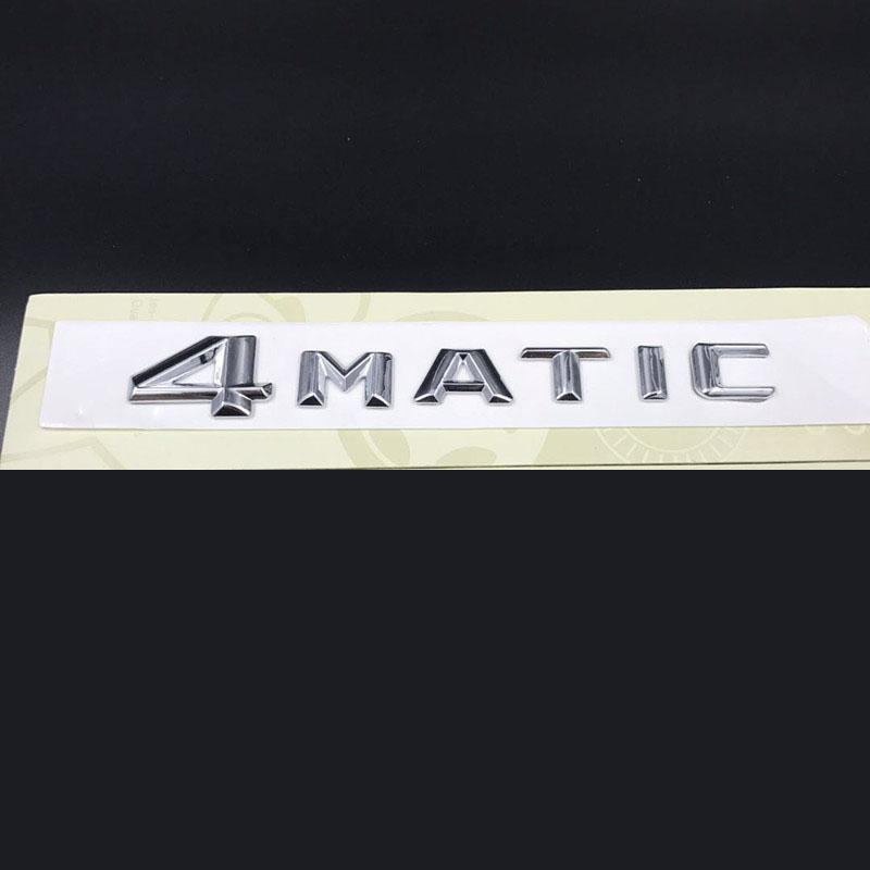 3D ABS Černá Stříbrná Logo 4MATIC Znak Odznak na blatník Odznak kufru pro příslušenství 4MATIC Stikcer