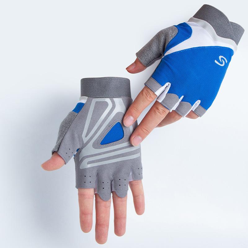 Fitness Gloves for Women with Half Finger Anti-cocoon Cycling Exercise Yoga Breathable Non Slip Wear Resistant Sun Protection Couple Sports Bicycle