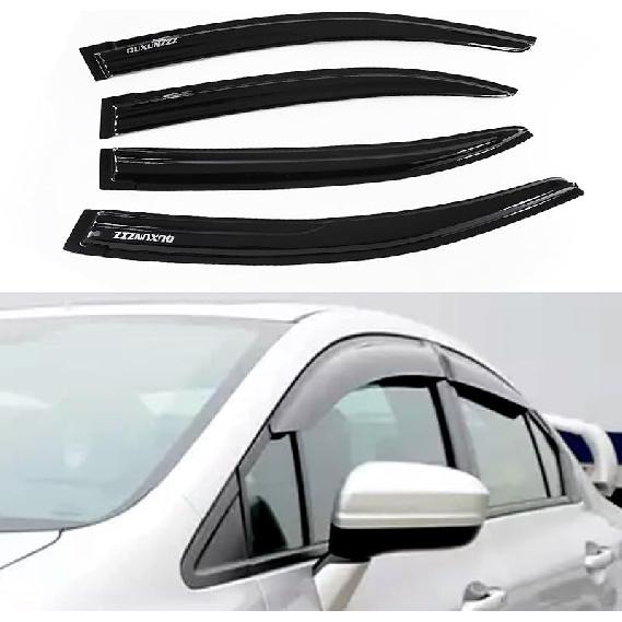 Rain Guards Side Window Visor Vent Outside Mount, 4PCS Fits For Honda Civic 4 Door Sedan 2016 2017 2018 Model Only