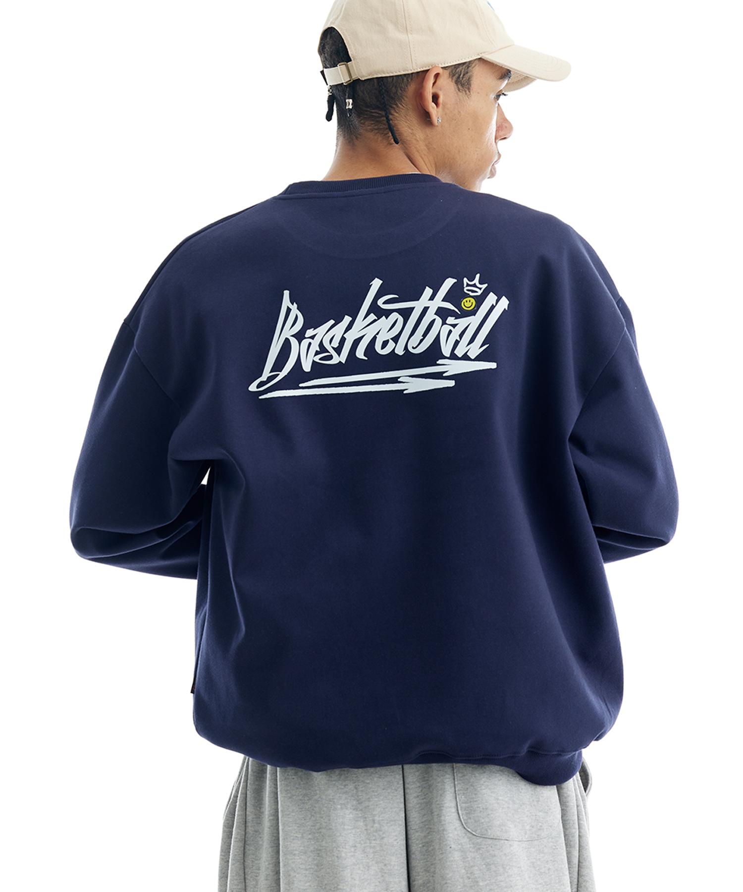 Свитшот с большим логотипом Cream Soda Lab Basketball Arc, темно-синий Kimo M