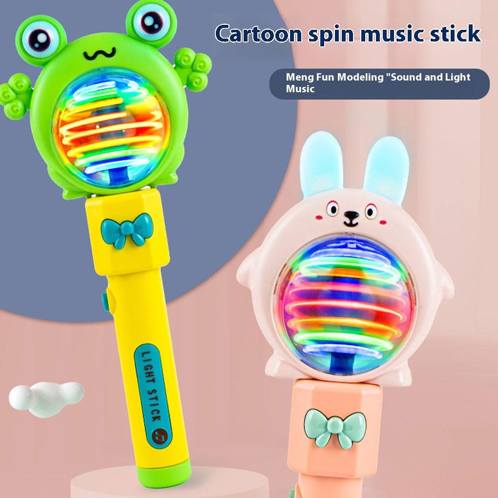 Children's Music Light Magic Wand Frog Rabbit Soft Rubber Ears Music Wand Toys Girl Princess Baby Luminous Creative Toys