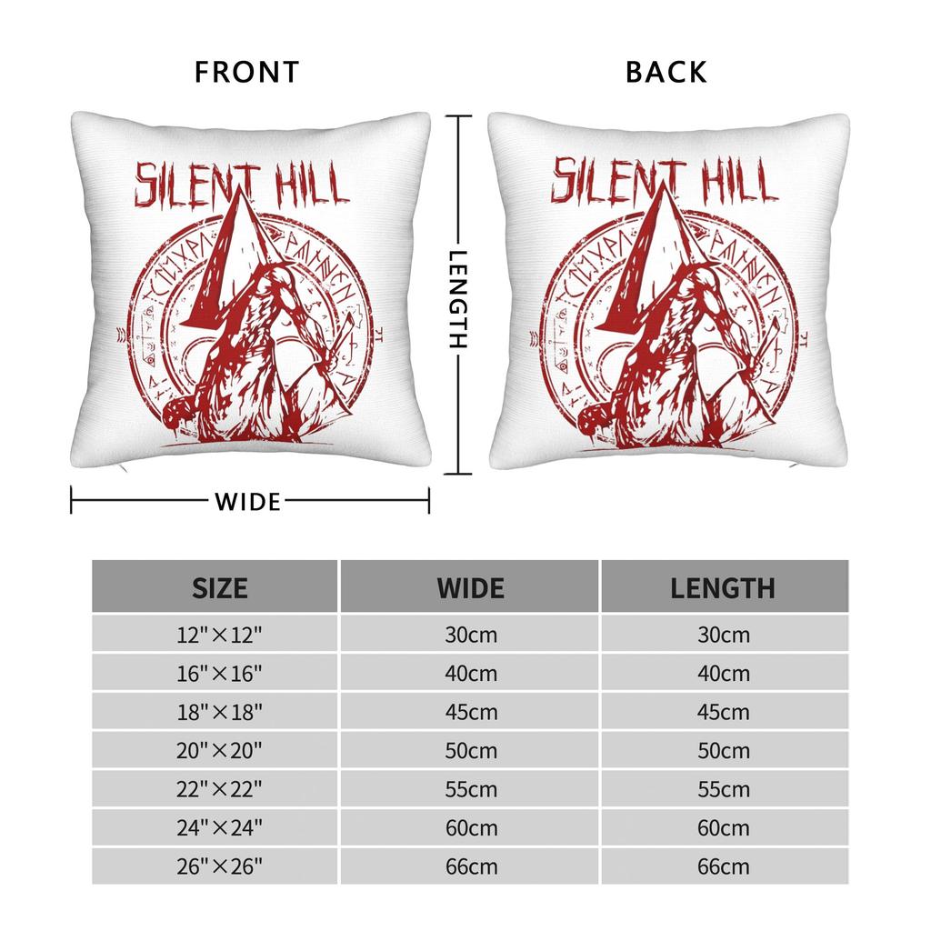 Silent Hill Pyramid Head Square Pillow Case  Cushion Cover Creative Zippered Decorative Throw Pillow Case Cover for Sofa 18x18