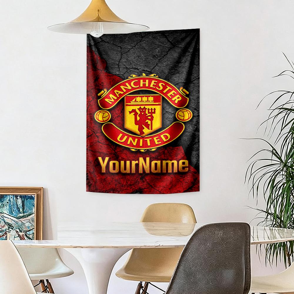 Manchester Custom Your Name Wall Decor Tapestry Art For Pet Memorial Birthdaywedding Party Backdrop Family Gift