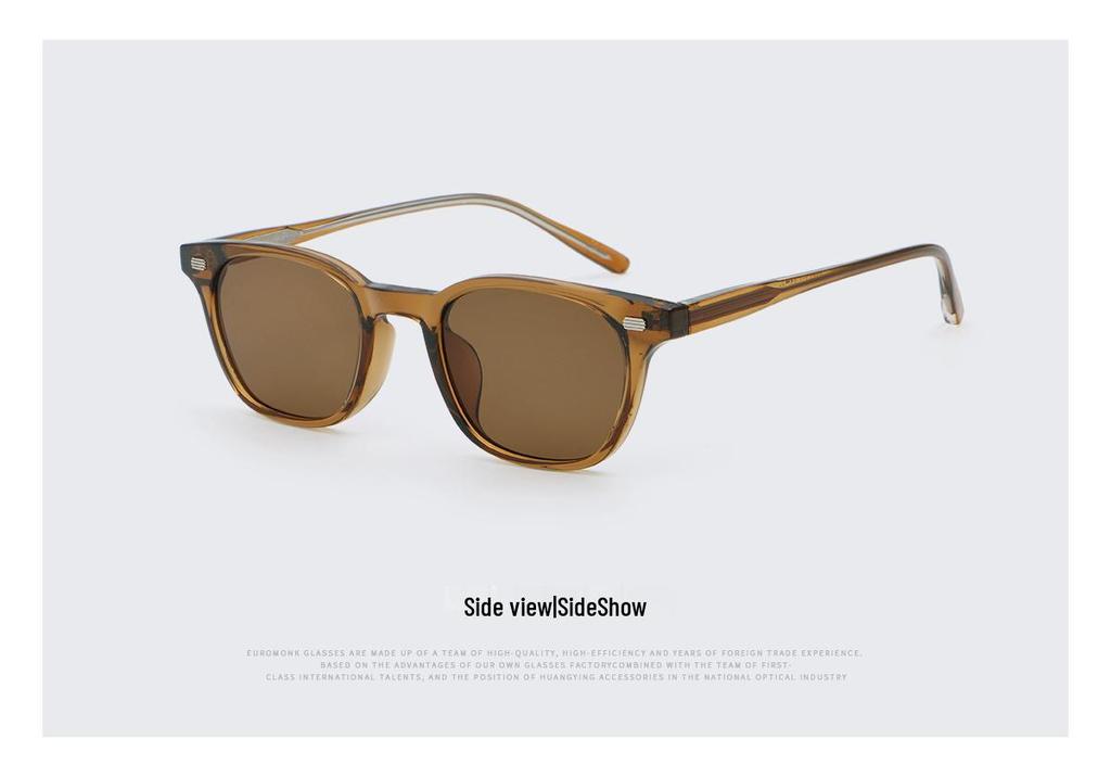 Retro Korean Style Propionate Sunglasses - Unisex Small Face Design with High-End Street Fashion Temple Insert 6241.