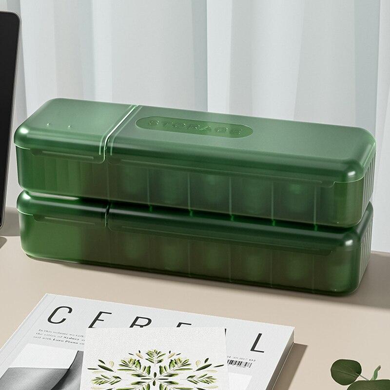 1 db 7 rekesszel Szervező Töltő Kábel tároló doboz Adatkábel tároló tok Újrahasználható kábel tároló doboz otthoni utazáshoz Új