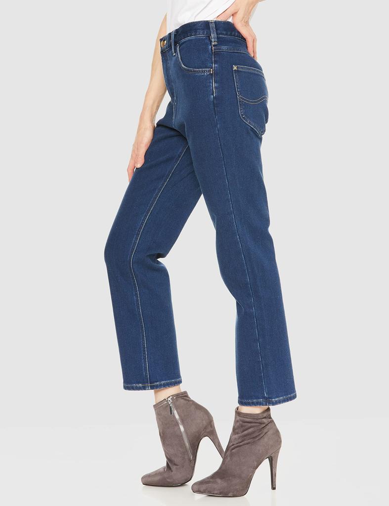 Lee Jeans Varm Denim Kall Storlek S [Officiell] Byxor, Stretch, Väder, Fleecefodrad, Dam, Blå,