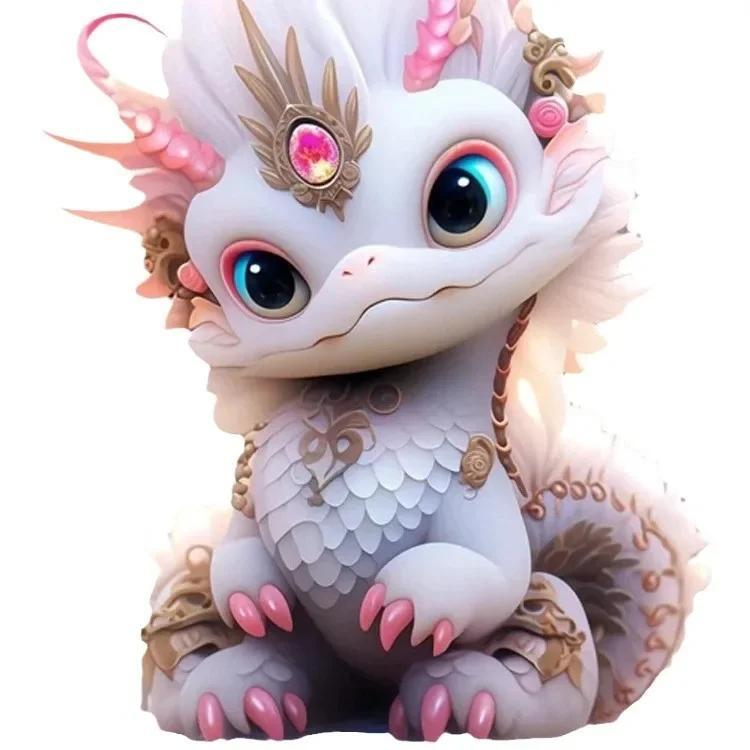 Heißer Verkauf Acryl Flach Neu Cartoon Drache Baby Auto Rückspiegel Anhänger Valentinstagsgeschenk Weihnachtsdekoration für Zuhause