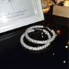 Luxury Rhinestone Hoop Earrings: Simple, Fashionable, and Exaggerated Design for Women