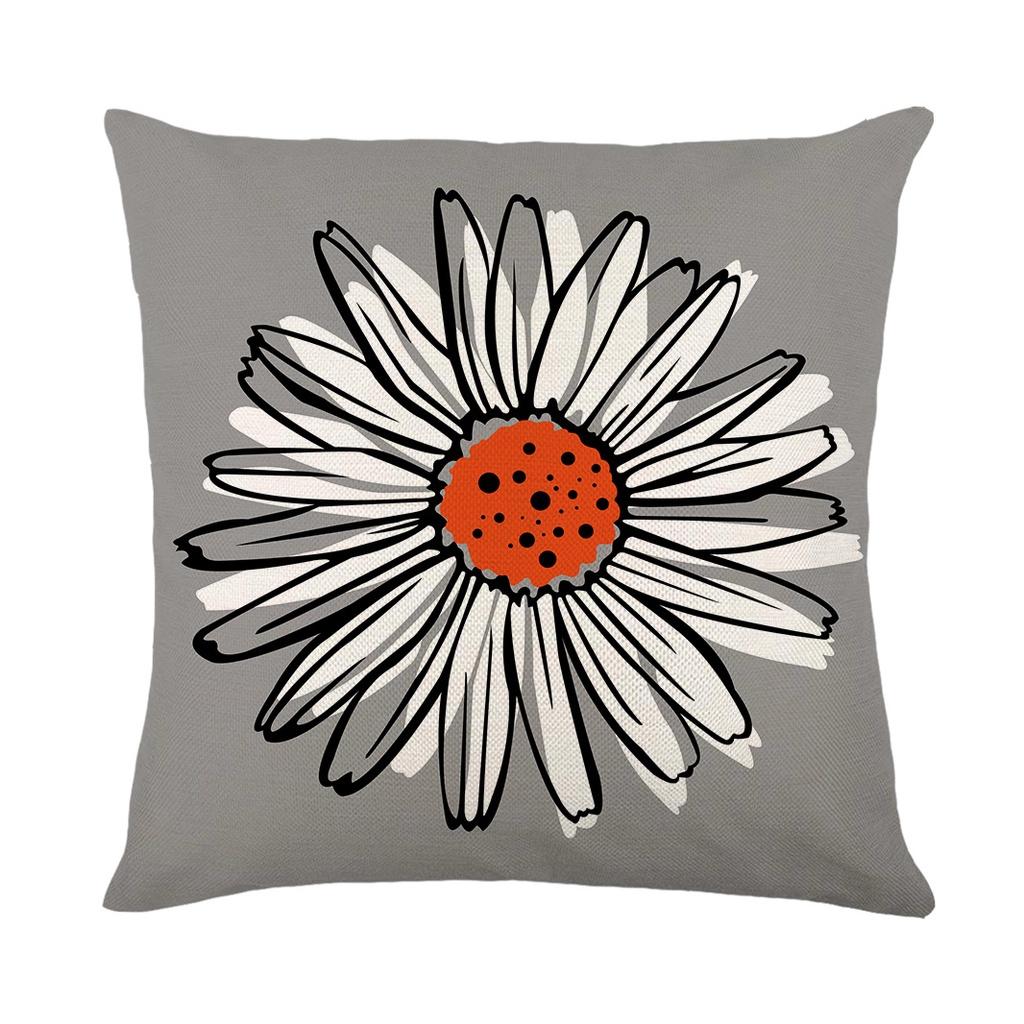 Elegant Waterproof Flower Printed Cushion Cover With Oilproof And Dustproof Features For Stylish Home Decor