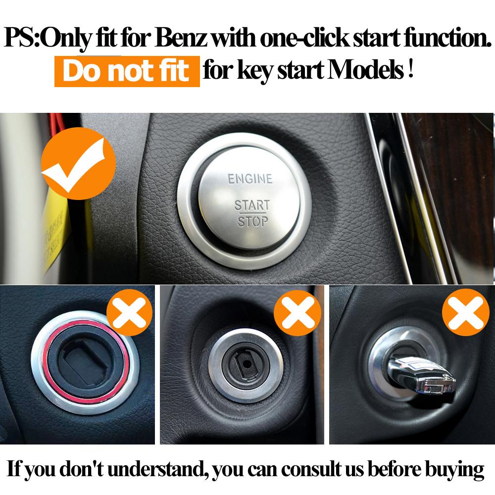Keyless One-Click Engine Ignition Start Stop Switch Button For Mercedes Benz All Class W204 W205 W245 W211 W212 W221 W164 W166