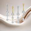 Gaibei Stylish Titanium Zircon Water Drop Navel Ring