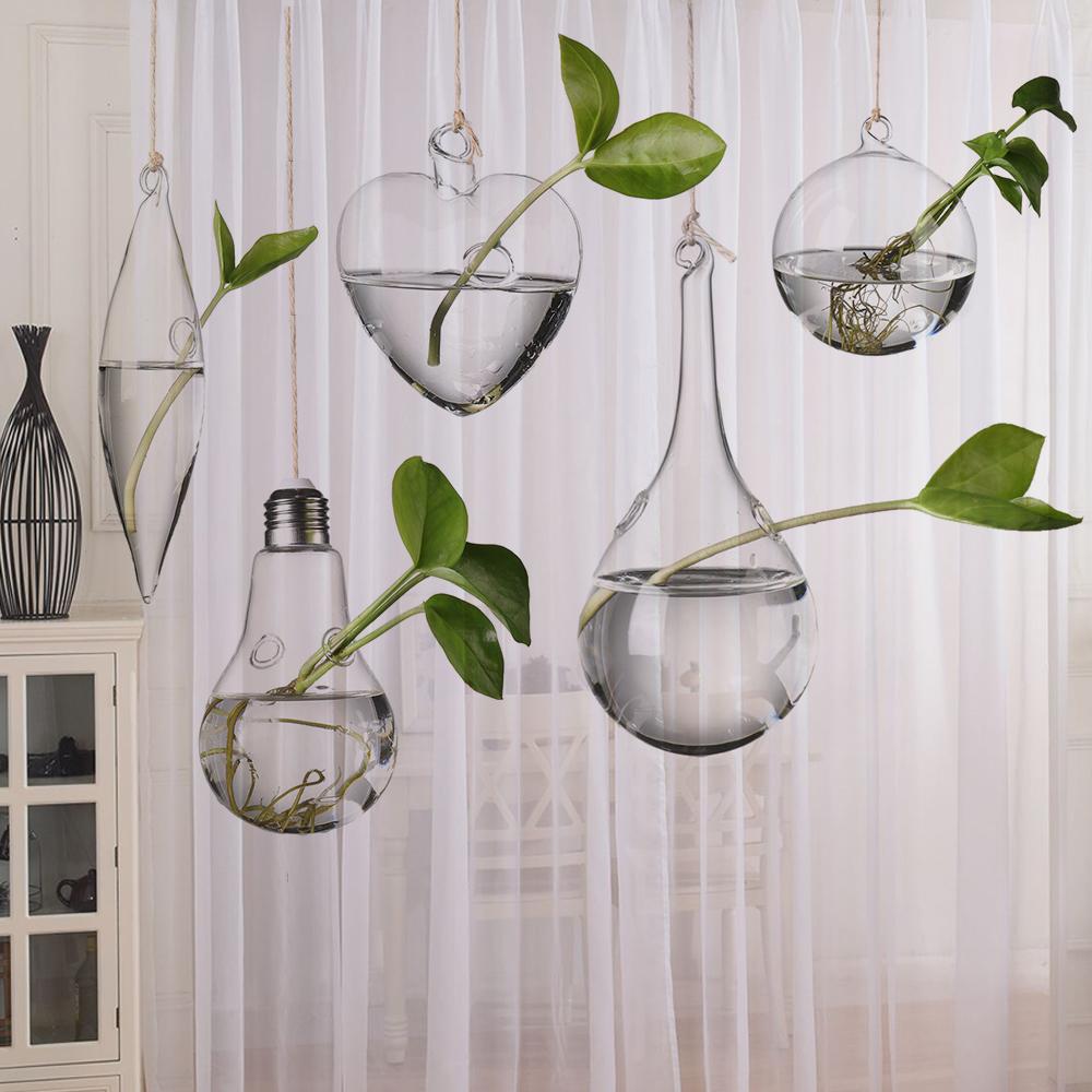 Creative Hanging Ball Glass Flower Glass Vase Hydroponics Plant Pot Terrarium Container Garden Supplies Party Home Decoration