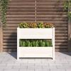 VidaXL Planter White 77x25x66 Cm Solid Pine Wood 823942