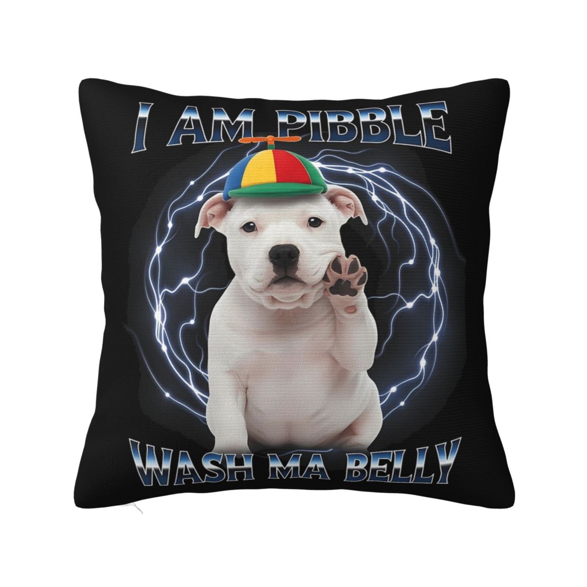 Helenal Unisex Animal Pibble Dog Cute Humor Meme Pitbull Pillowcase Soft Polyester Cushion Cover Decor Throw Pillow Case Cover Sofa