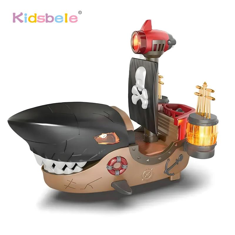 Световая Музыка Качели Игрушка Пиратский Корабль Электрическая Игрушка Универсальное Колесо Препятствие Музыкальный Корабль
