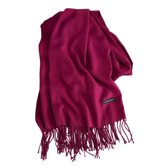 Kvinner Høst Vinter Skjerf Fortykket Ensfarget Duskdekor Varmt Mykt Koselig Bredt Og Langt Halsbeskyttelse Dame Sjal