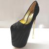 Sexy 19cm Ultra High Heels Stripper Party Shoes Woman Luxury Metal Black Red Heeled Platform Pumps Fetish Shoes Big Size 50