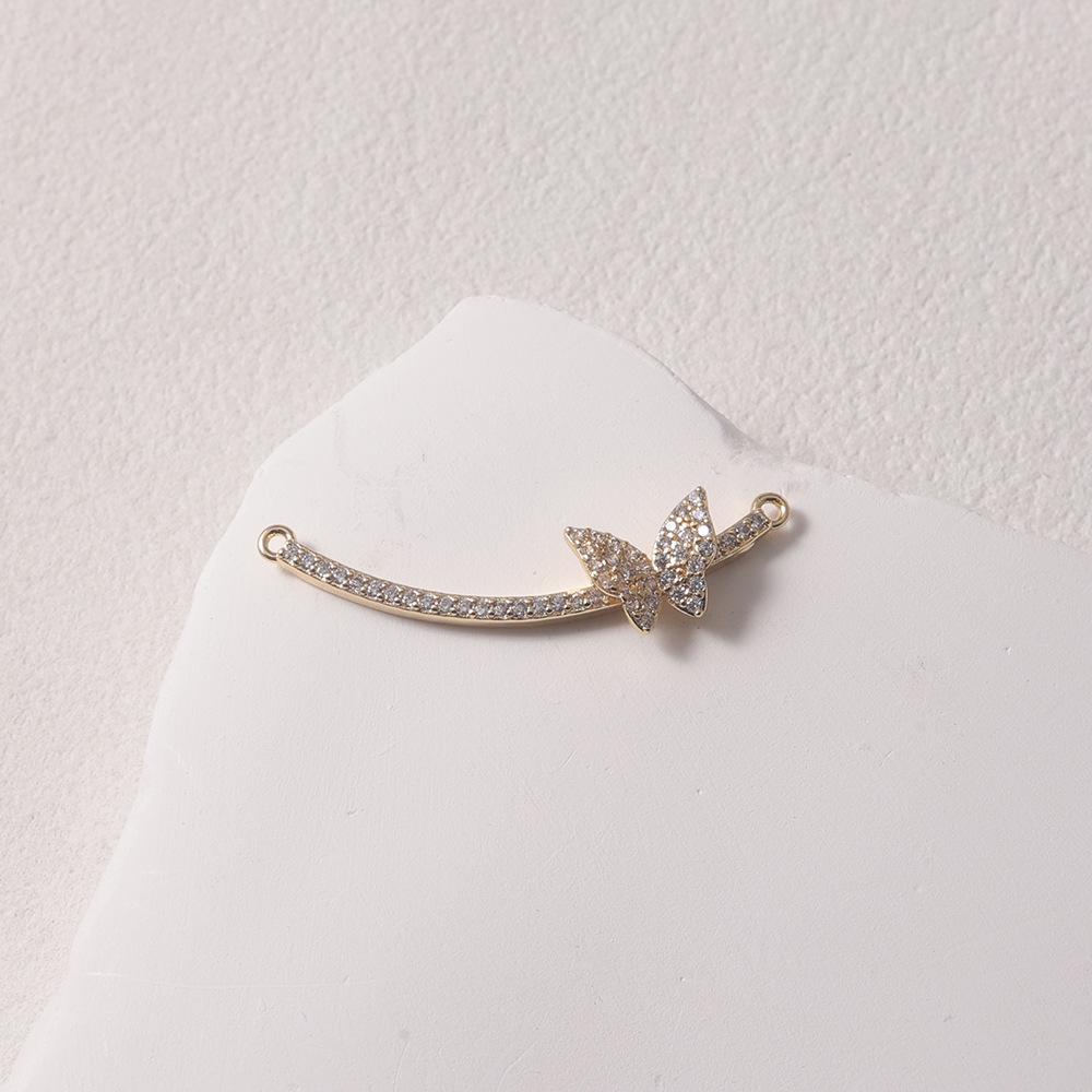 

Нишевая Instagram Золотой Алмаз Бабочка Дуга Стразы Подвеска Ювелирный Аксессуар