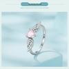 Yin Ziyun Pink Zircon Love Wings Ring & Bracelet, 925 Silver Dreamy Design, SCR874