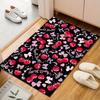Sweet Cherries and Ribbon Pattern Patterned carpet, suitable as a non slip play mat for the living room and bedroom sofa