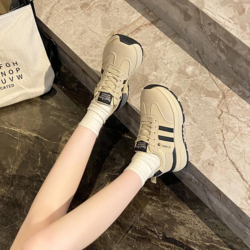 New Dad Shoes Girls Spring Student Sports Running Shoes Casual Shoes Thick Soles Increase