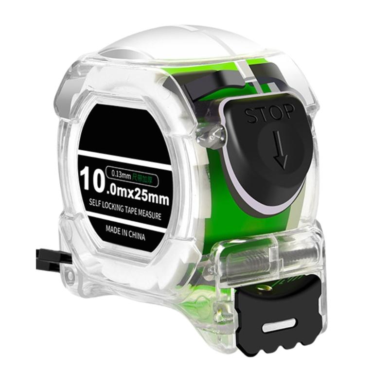 High Accuracy 3/5/7.5/10m Clear Auto Locking Tape Measure Lightweight and Sturdy for Construction and Design