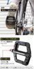 GORIX Bicycle Pedals Wide Road Bike Cross Bike MTB Bicycle Flat Pedals Black (GX-H55) Anti-Slip (Strong Pedals) (Black)