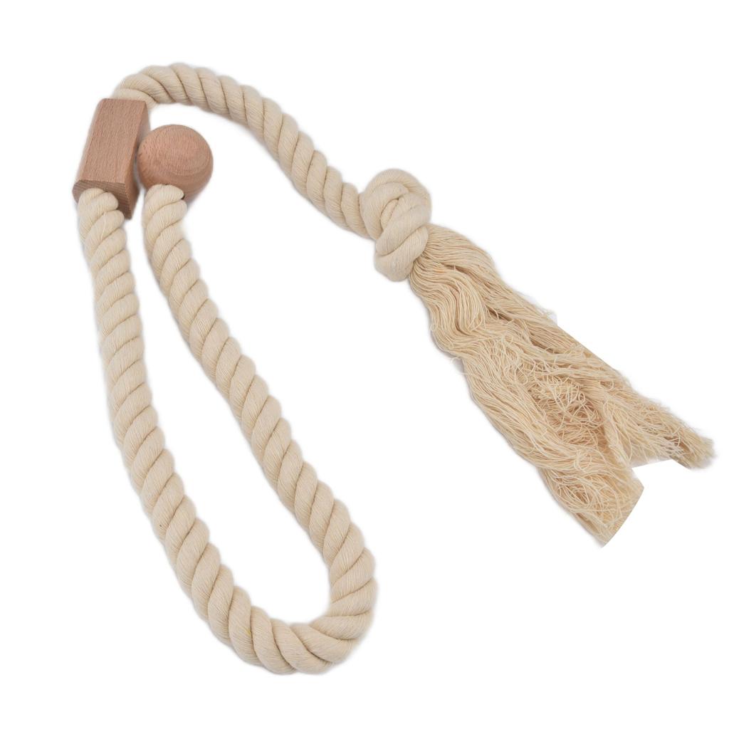 2PCS Curtain Tieback Cotton Curtain Holdback Rope Curtain Magnetic Cord for Household