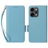 For Oppo Reno14 Pro 5G (Global) Case with Wrist Strap Litchi Texture PU Leather Wallet Phone Cover
