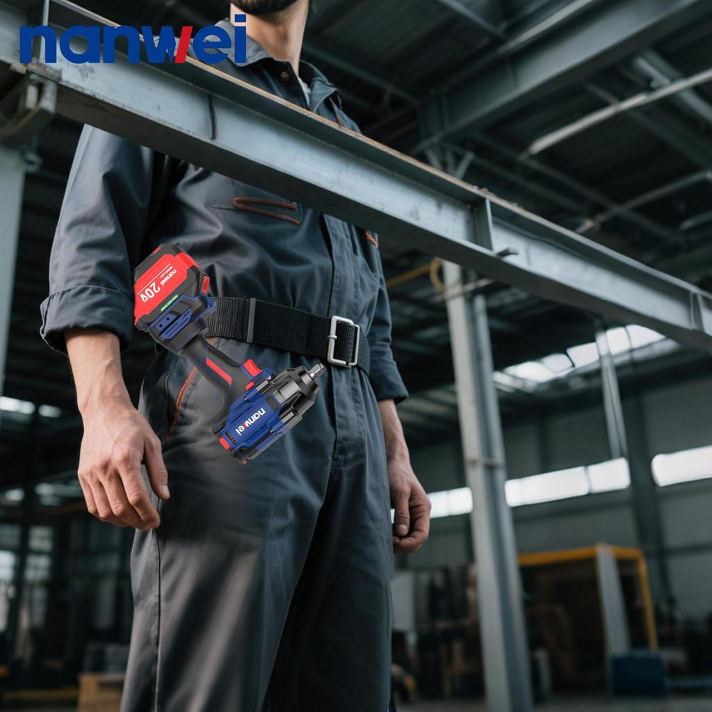 NANWEI 800N Electric Impact Wrench, Size 1/2, Adjustable Torque 500N/600N/800N