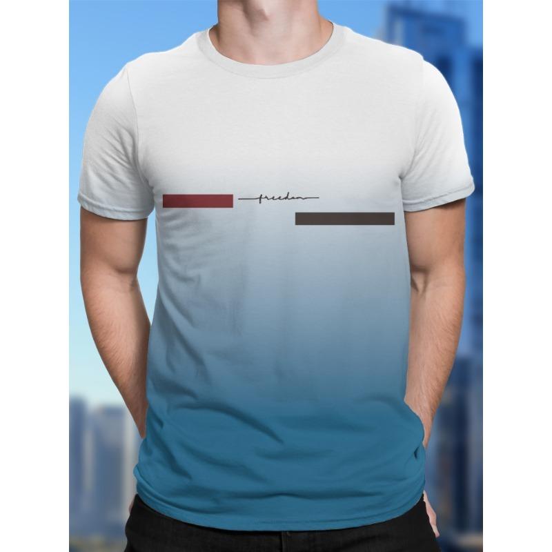 

Мужская повседневная удобная футболка с коротким рукавом свободного кроя с 3D цифровой печатью в полоску 6xl