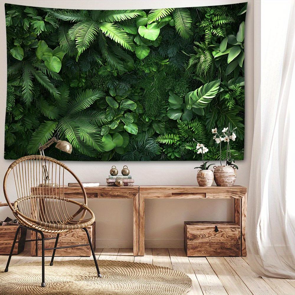 1pc Tropical Lush Greenery Print Tapestry, Bohemian Home Decor for Living Room or Bedroom, Holiday Gift with Free Installation Kit