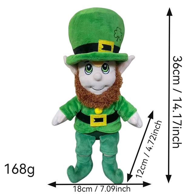 Безликая кукла Клевер Зеленая День Святого Патрика Кукла Рудольф Ирландский Фестиваль Атмосфера Декорации Фестиваль Витрина