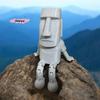 M-3D Printed Moai Statue Easter Island Moai Ornament With Movable Joints Collectible Figurine Home Desk Decor Party Gift