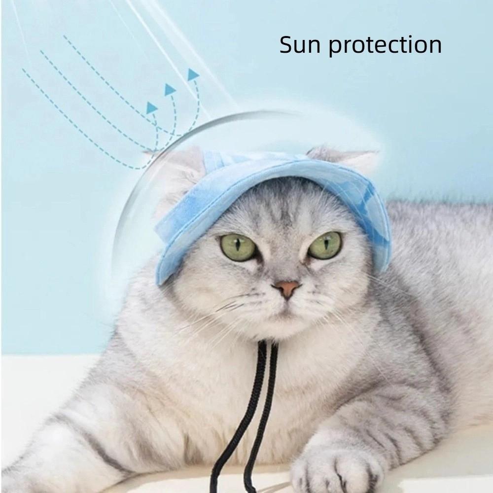 With Ear Holes Cat Sun Hat Cotton Dog Fisherman Hat Summer Sunhat Pet Caps  Travel