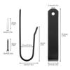 4 Ski-Snowboard-Wandhängeclips, Metall-Snowboard-Wandhängegestell mit Schrauben zur Präsentation, geeignet für Schlafzimmer, Garage, Innenlagerung