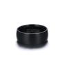 Mens Black Titanium Ring Stylish European American Fashion Jewelry for Men Trendy Accessories