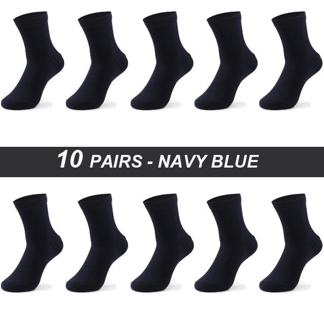 10 Pairs Plus Size Men's Socks Cotton High Quality Black White Business Soft Breathable Winter Male Long Socks New Style